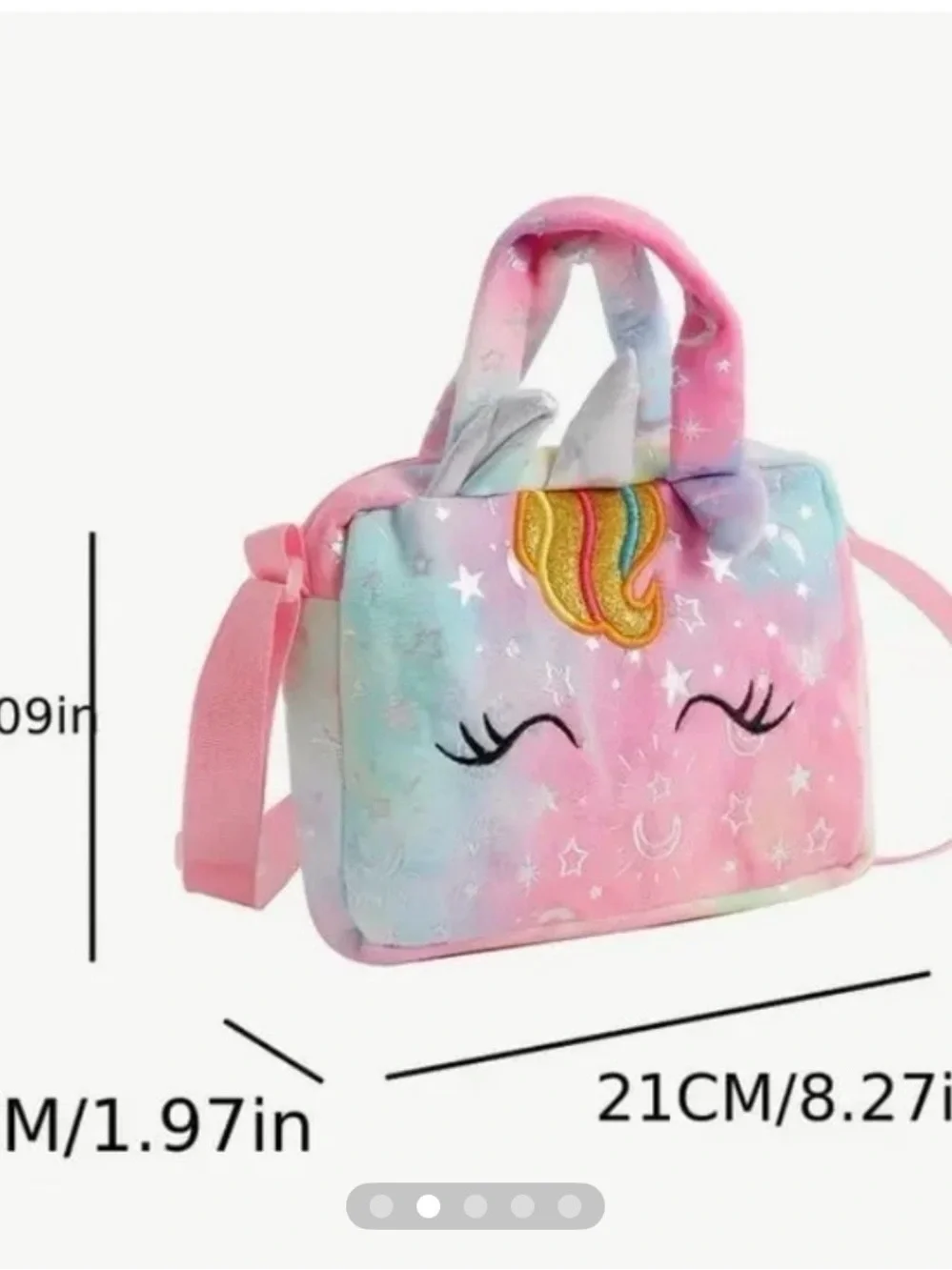 Plush Pastel Unicorn Crossbody Purse & Kitty Crossbody & Pencil Case Pouches